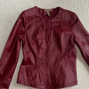 Vintage Red Leather Jacket